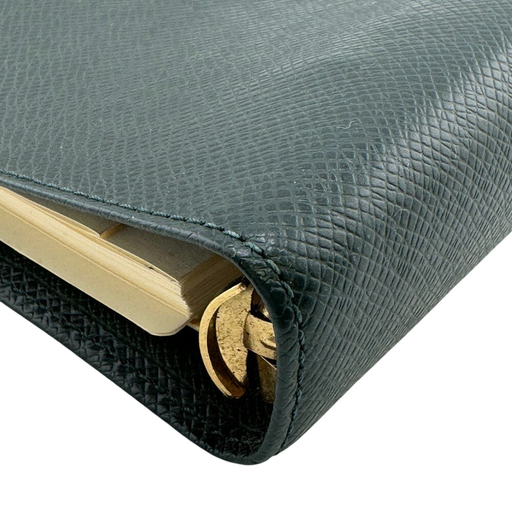LOUIS VUITTON Notebook cover R20705 leather green Taiga Epithea Agenda GM