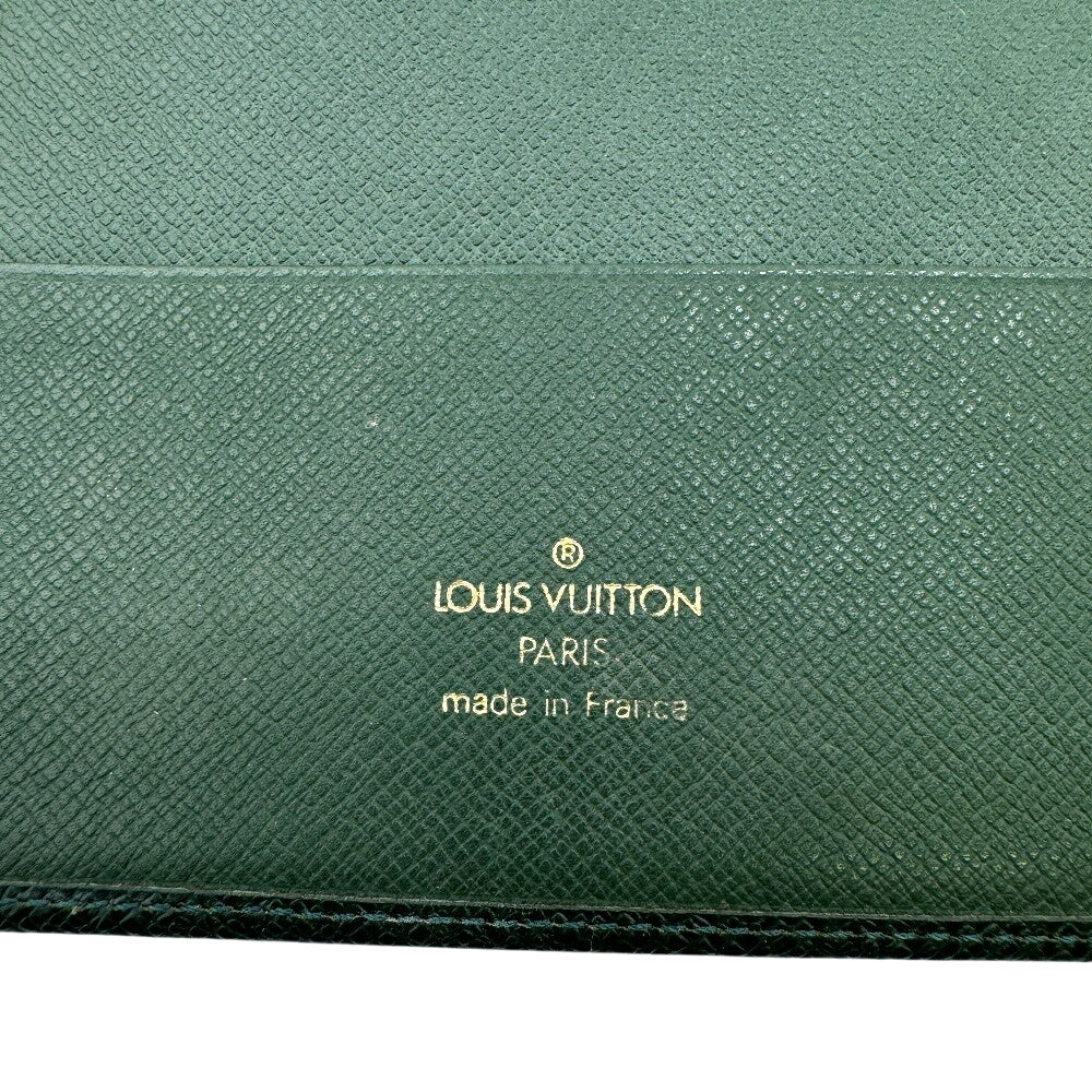 LOUIS VUITTON Notebook cover R20705 leather green Taiga Epithea Agenda GM