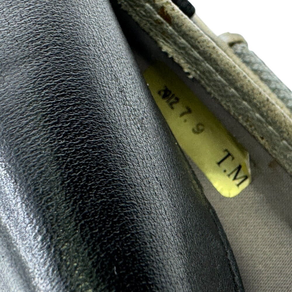 CHANEL Long Wallet Purse A82283 leather black Camelia