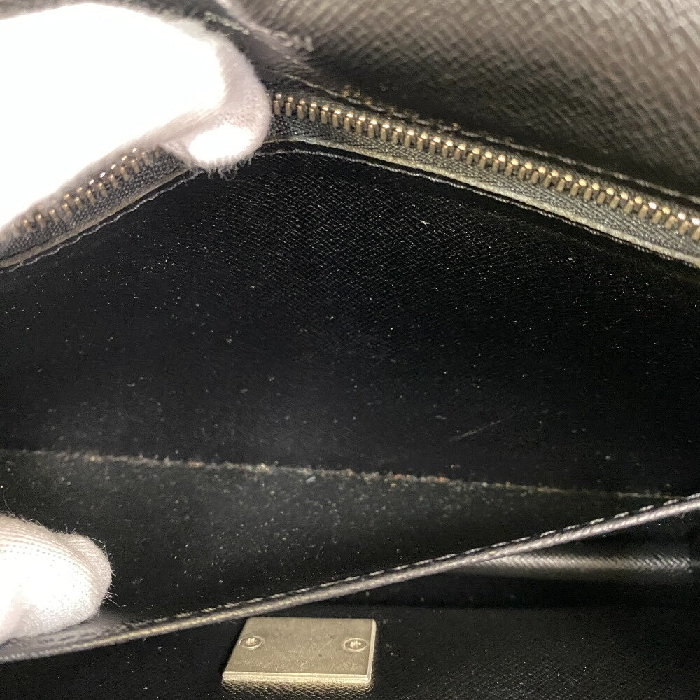 LOUIS VUITTON Clutch bag M30782 Taiga black Taiga Selenga