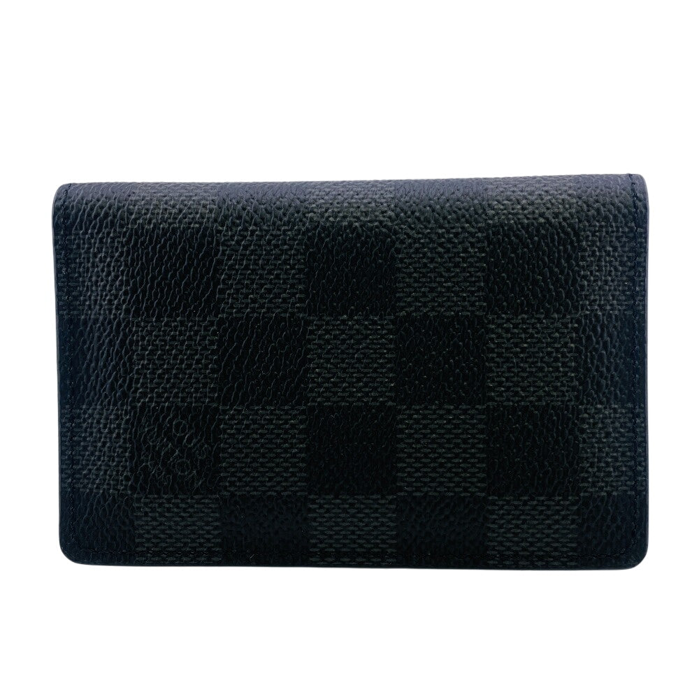 LOUIS VUITTON Card Case N63143 Damier Grafitto Canvas gray Damier Graphite Organizer du Poch