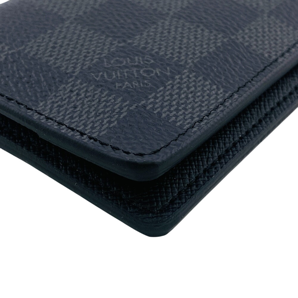 LOUIS VUITTON Card Case N63143 Damier Grafitto Canvas gray Damier Graphite Organizer du Poch
