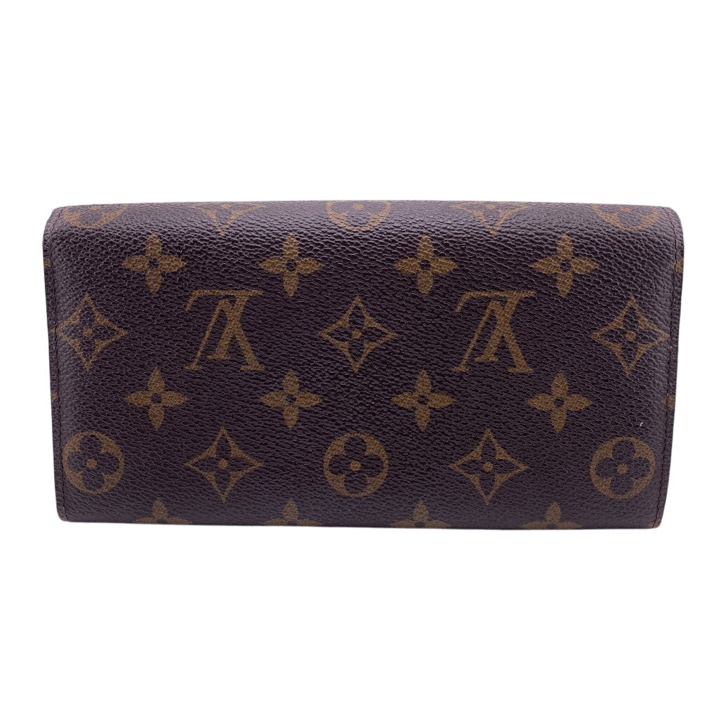 LOUIS VUITTON Long Wallet Purse M61734 leather Brown Monogram Portefeuille Sarah