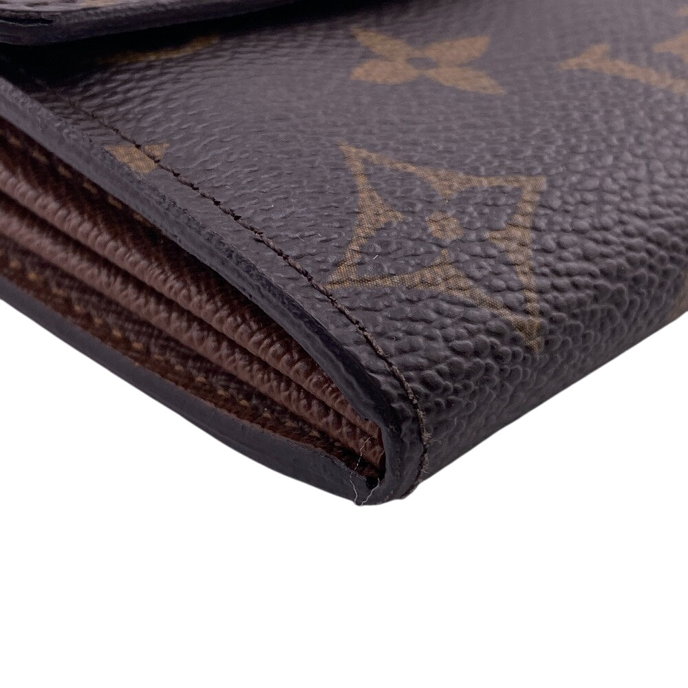 LOUIS VUITTON Long Wallet Purse M61734 leather Brown Monogram Portefeuille Sarah