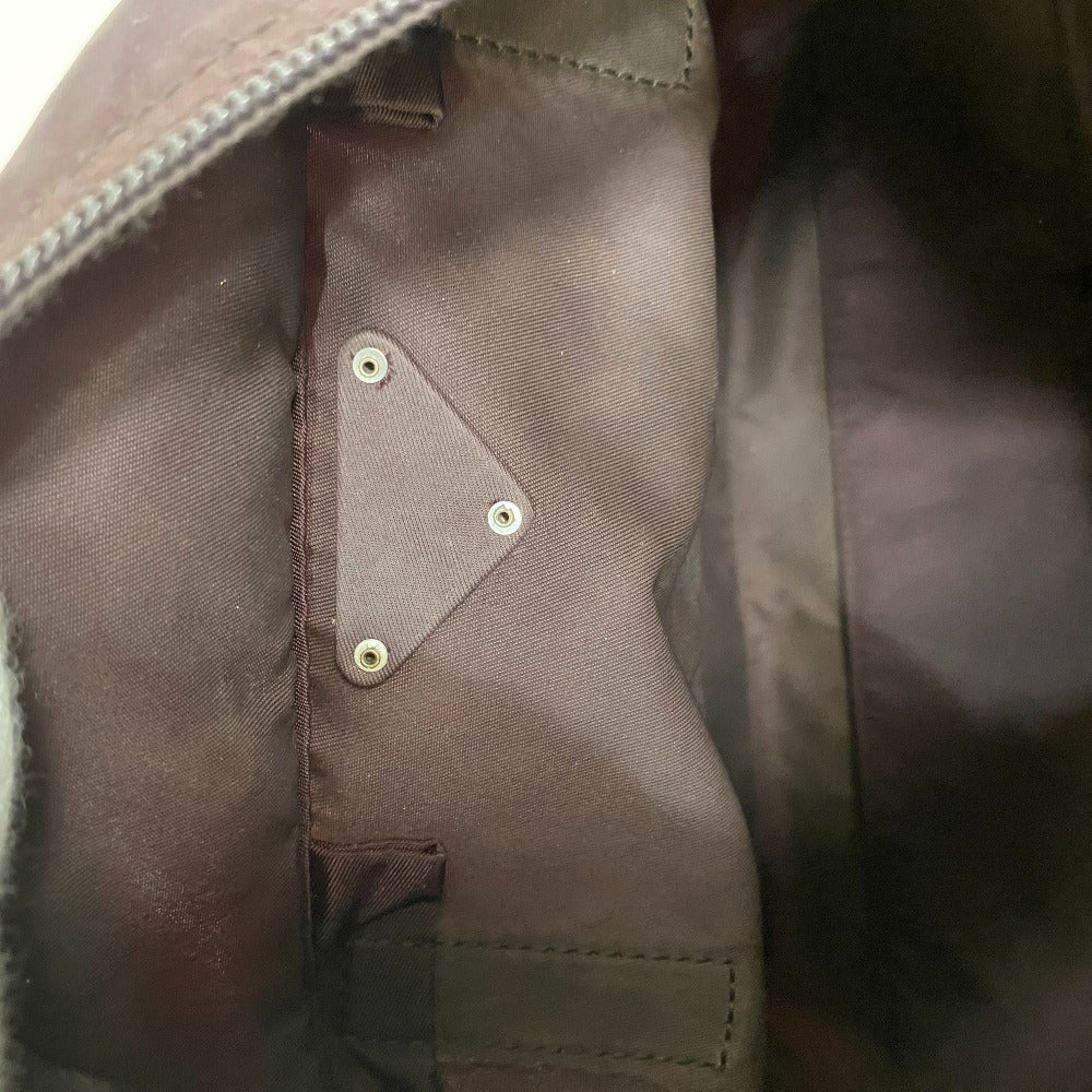 PRADA Tote Bag Nylon, Leather wine-red Triangle logo