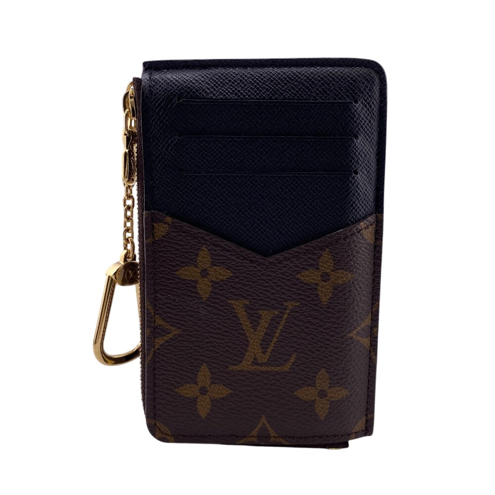 LOUIS VUITTON Coin case leather Brown Monogram Porte Cartes Recto Verso