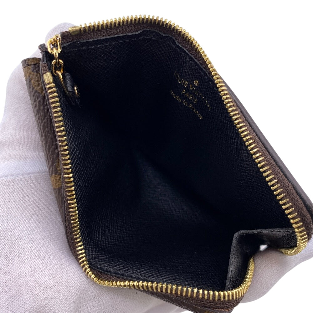 LOUIS VUITTON Coin case leather Brown Monogram Porte Cartes Recto Verso