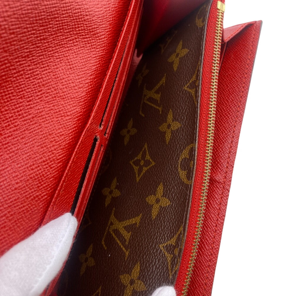 LOUIS VUITTON Long Wallet Purse M61184 leather Brown Monogram Sarah Retiro