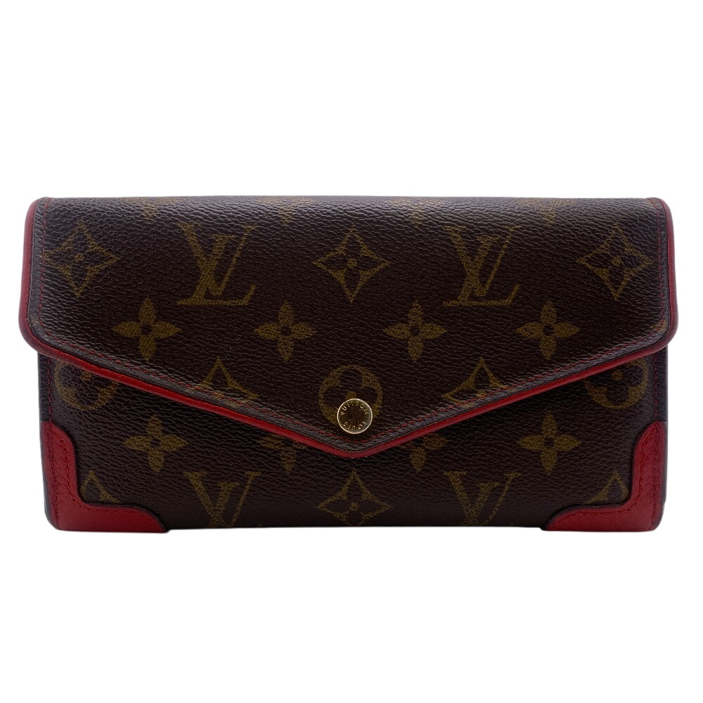 LOUIS VUITTON Long Wallet Purse M61184 leather Brown Monogram Sarah Retiro