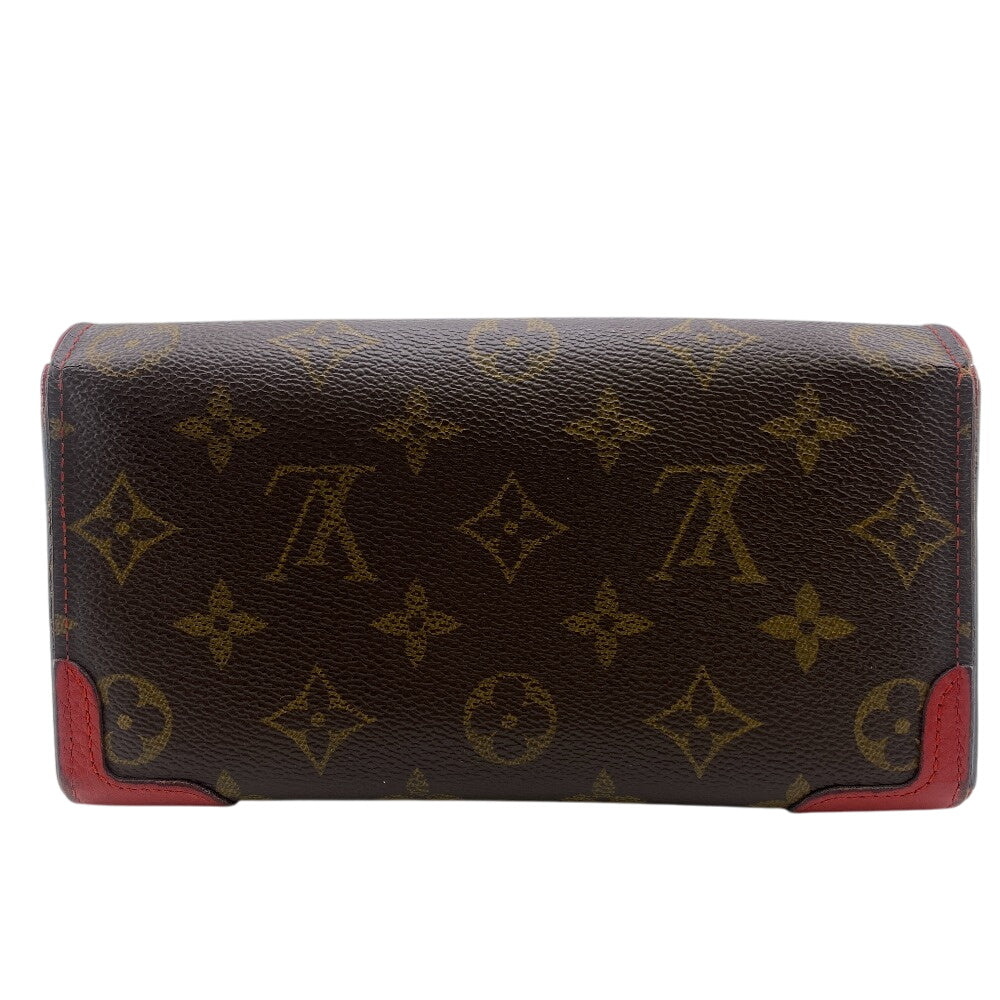 LOUIS VUITTON Long Wallet Purse M61184 leather Brown Monogram Sarah Retiro