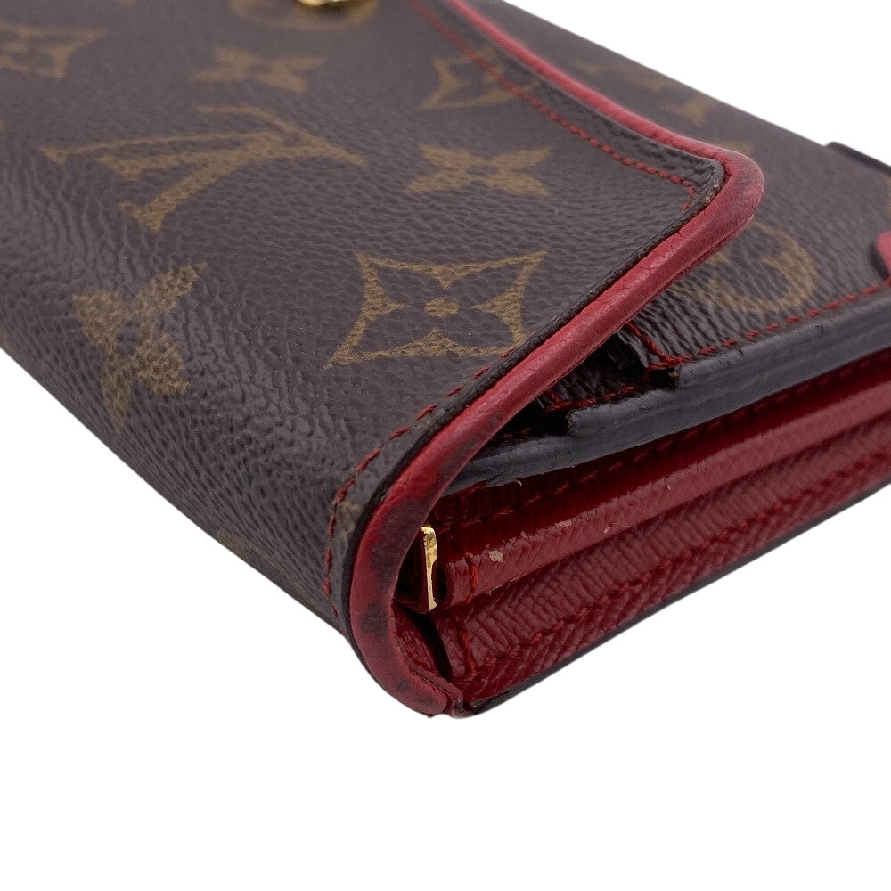 LOUIS VUITTON Long Wallet Purse M61184 leather Brown Monogram Sarah Retiro