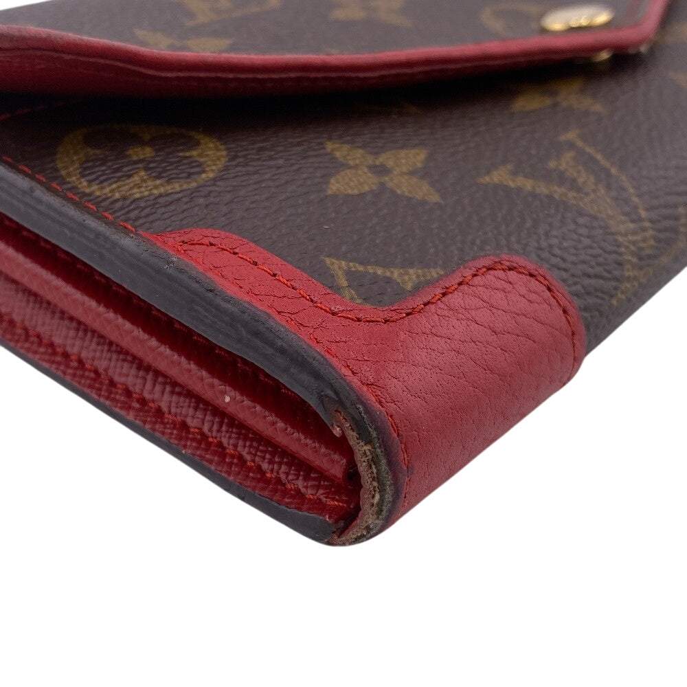 LOUIS VUITTON Long Wallet Purse M61184 leather Brown Monogram Sarah Retiro