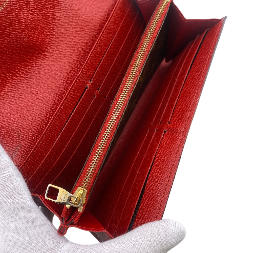LOUIS VUITTON Long Wallet Purse M61184 leather Brown Monogram Sarah Retiro