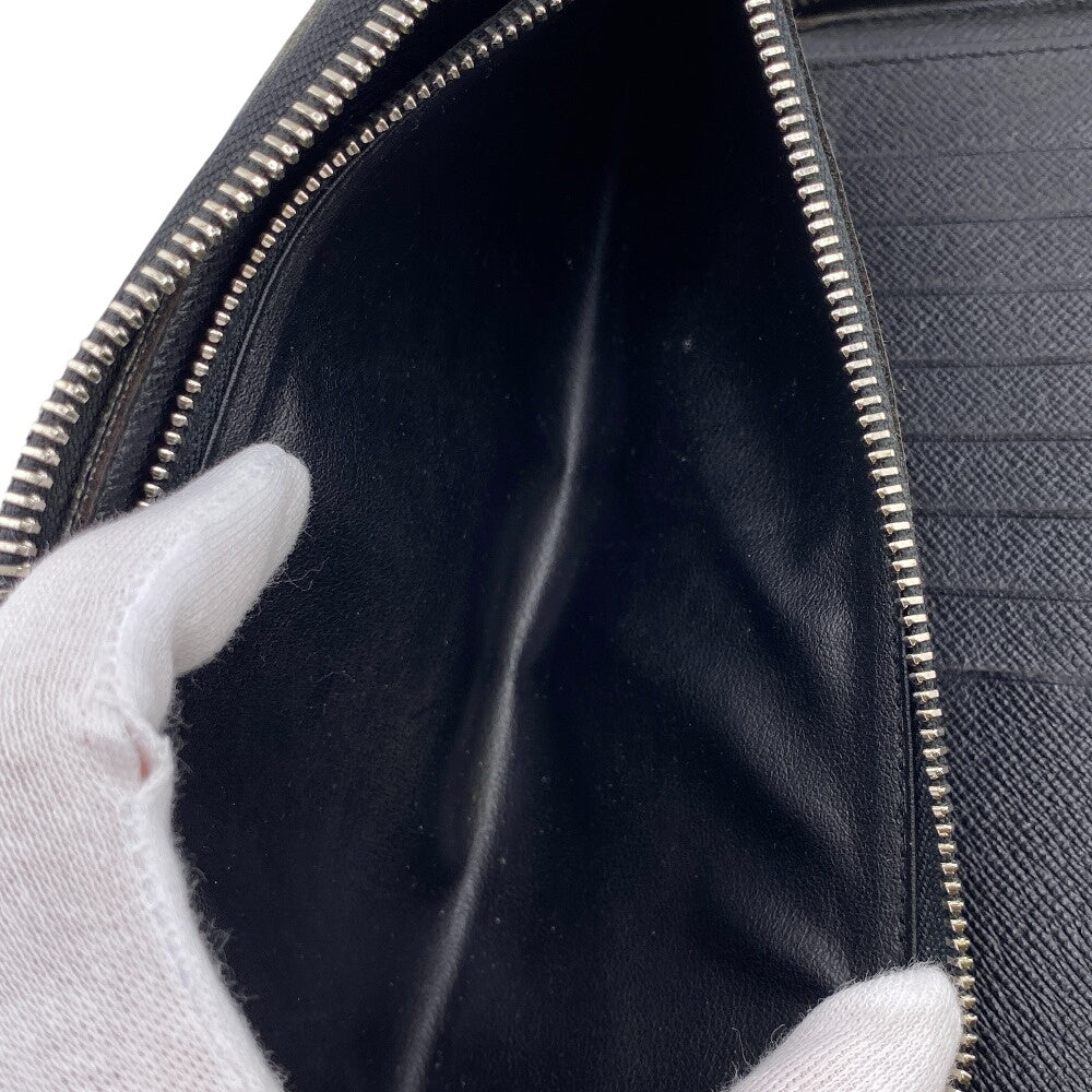 LOUIS VUITTON Long Wallet Purse N63095 leather black Damier Graphite Zippy Wallet Vertical