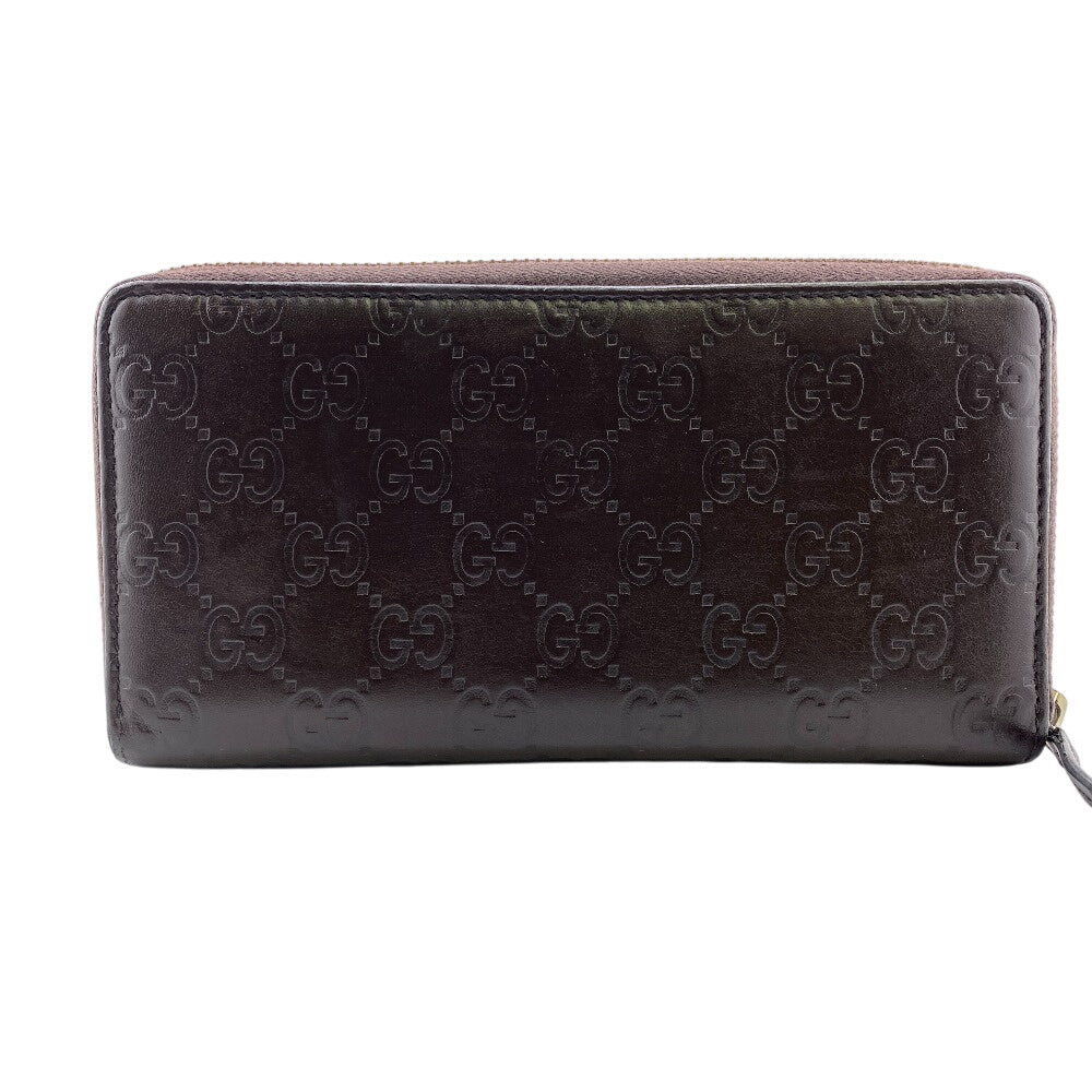 GUCCI Long Wallet Purse 307980 leather Brown Guccisima GG