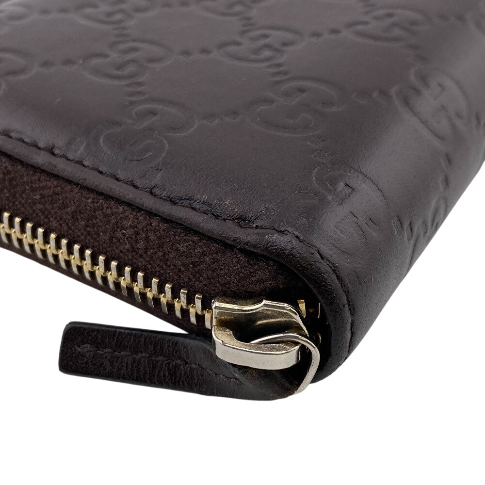 GUCCI Long Wallet Purse 307980 leather Brown Guccisima GG