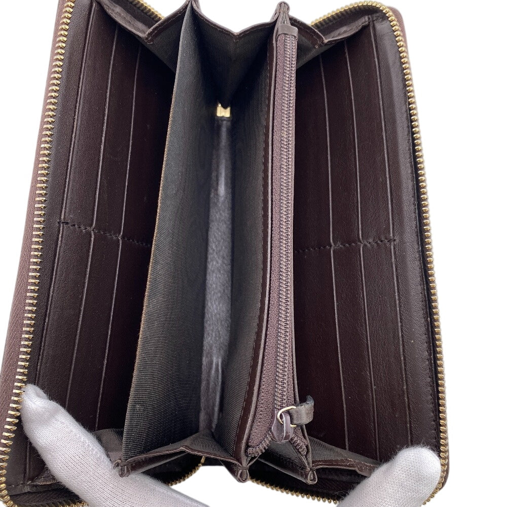 GUCCI Long Wallet Purse 307980 leather Brown Guccisima GG