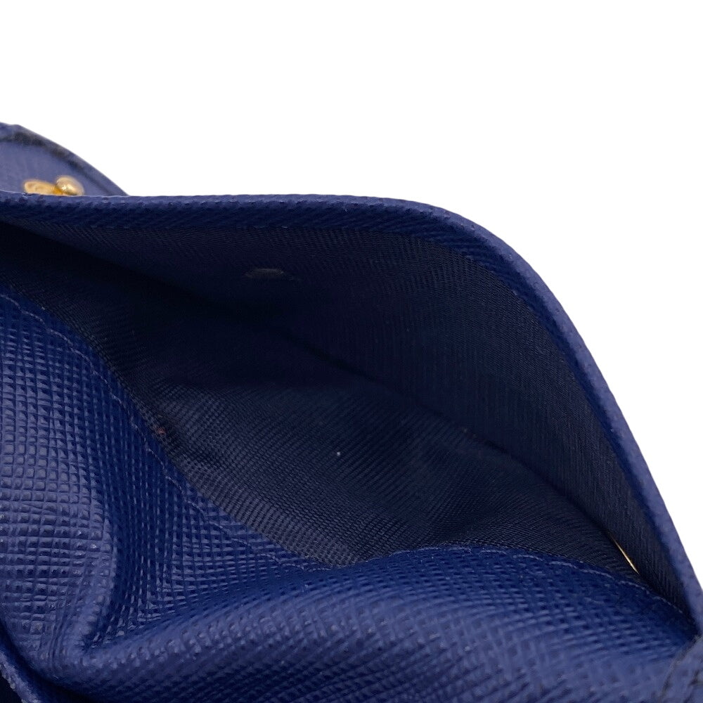 PRADA Key case Key holder 1PG222 leather blue Safiano 6-key case Key holder