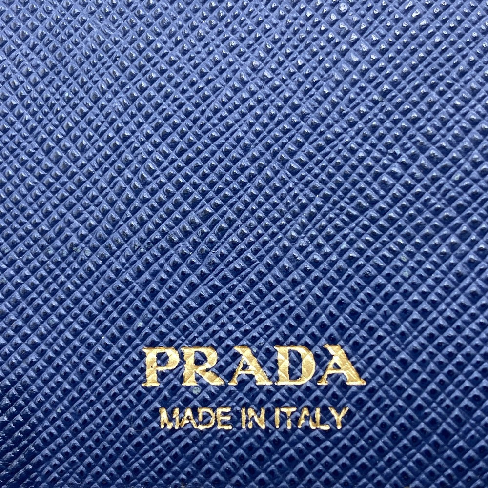 PRADA Key case Key holder 1PG222 leather blue Safiano 6-key case Key holder