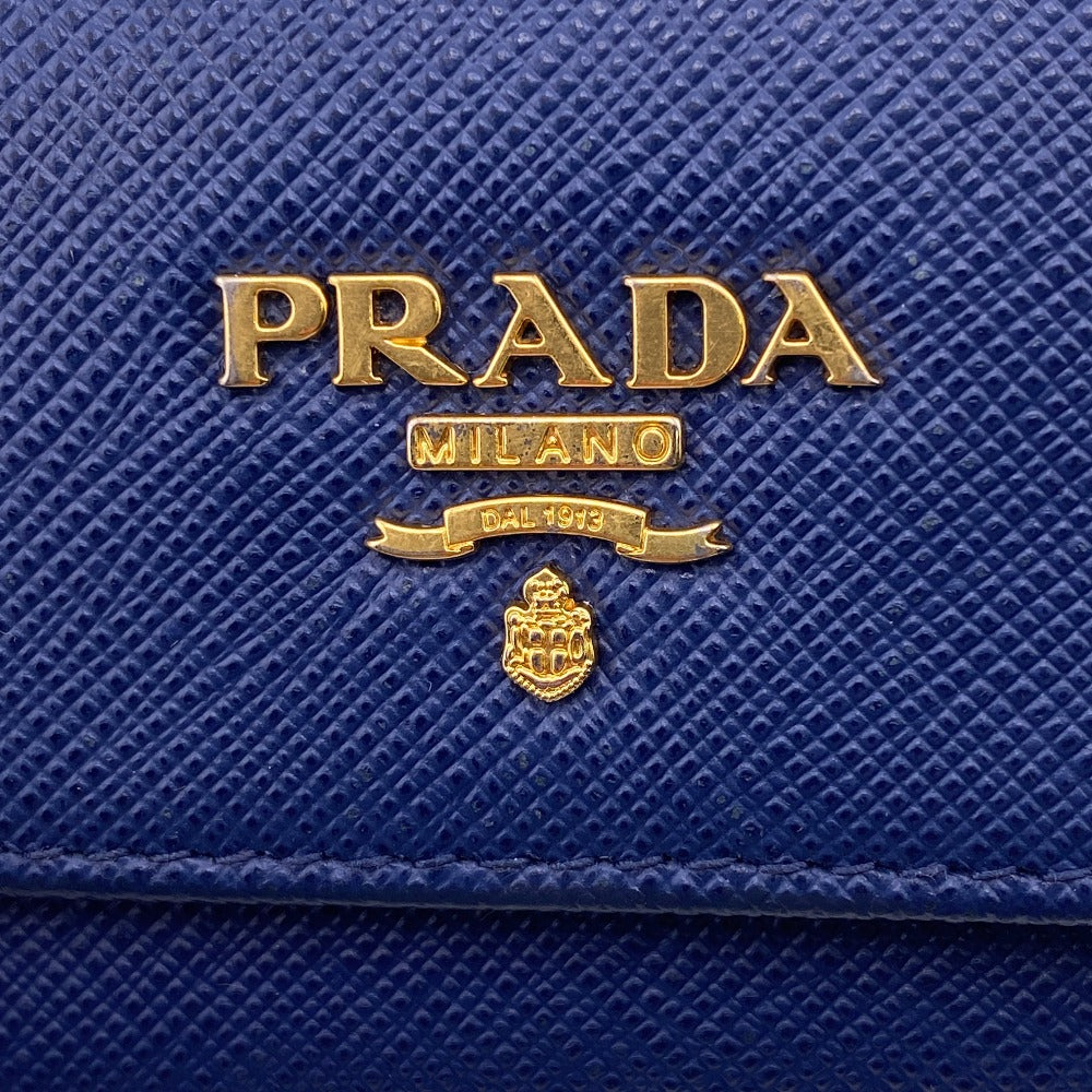 PRADA Key case Key holder 1PG222 leather blue Safiano 6-key case Key holder