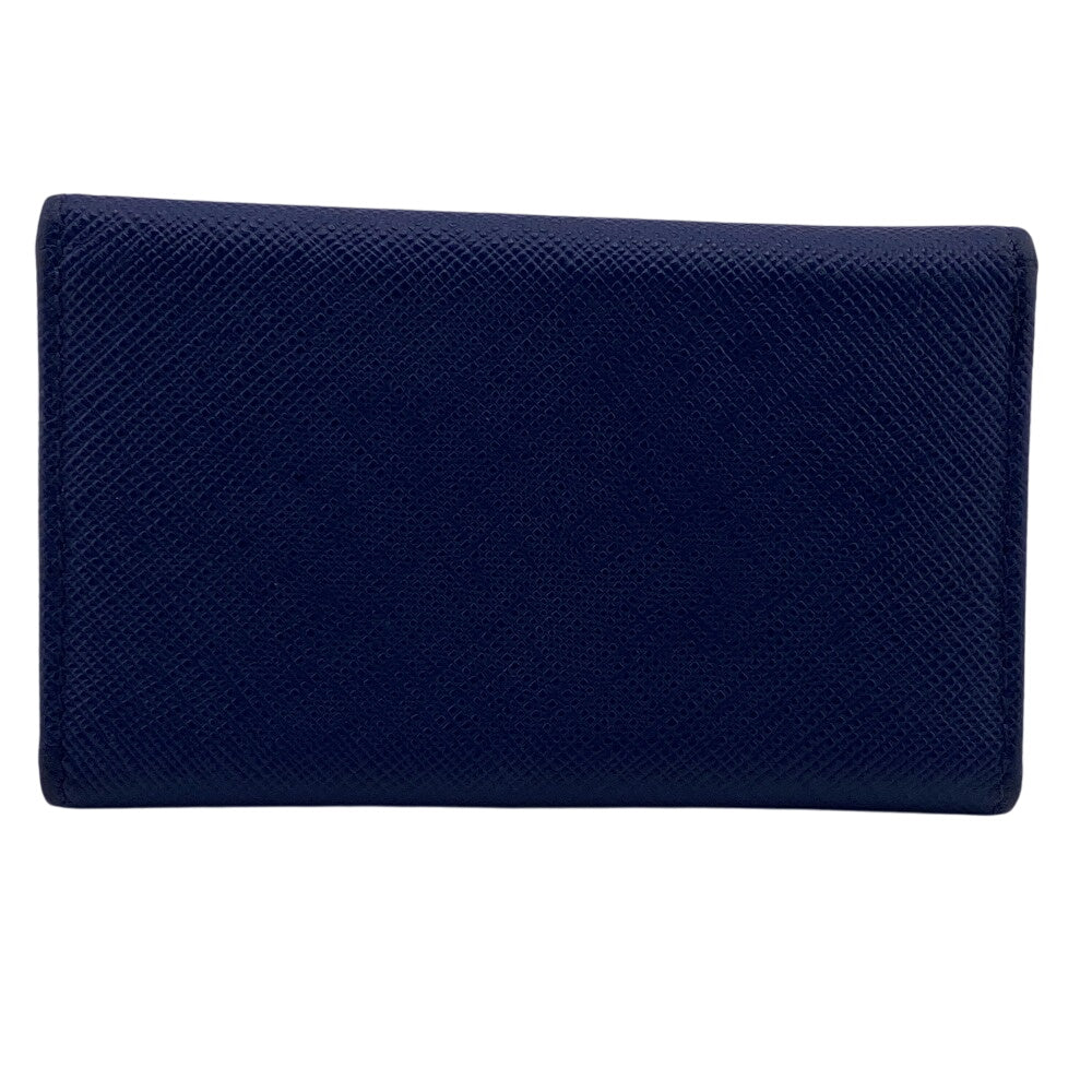 PRADA Key case Key holder 1PG222 leather blue Safiano 6-key case Key holder