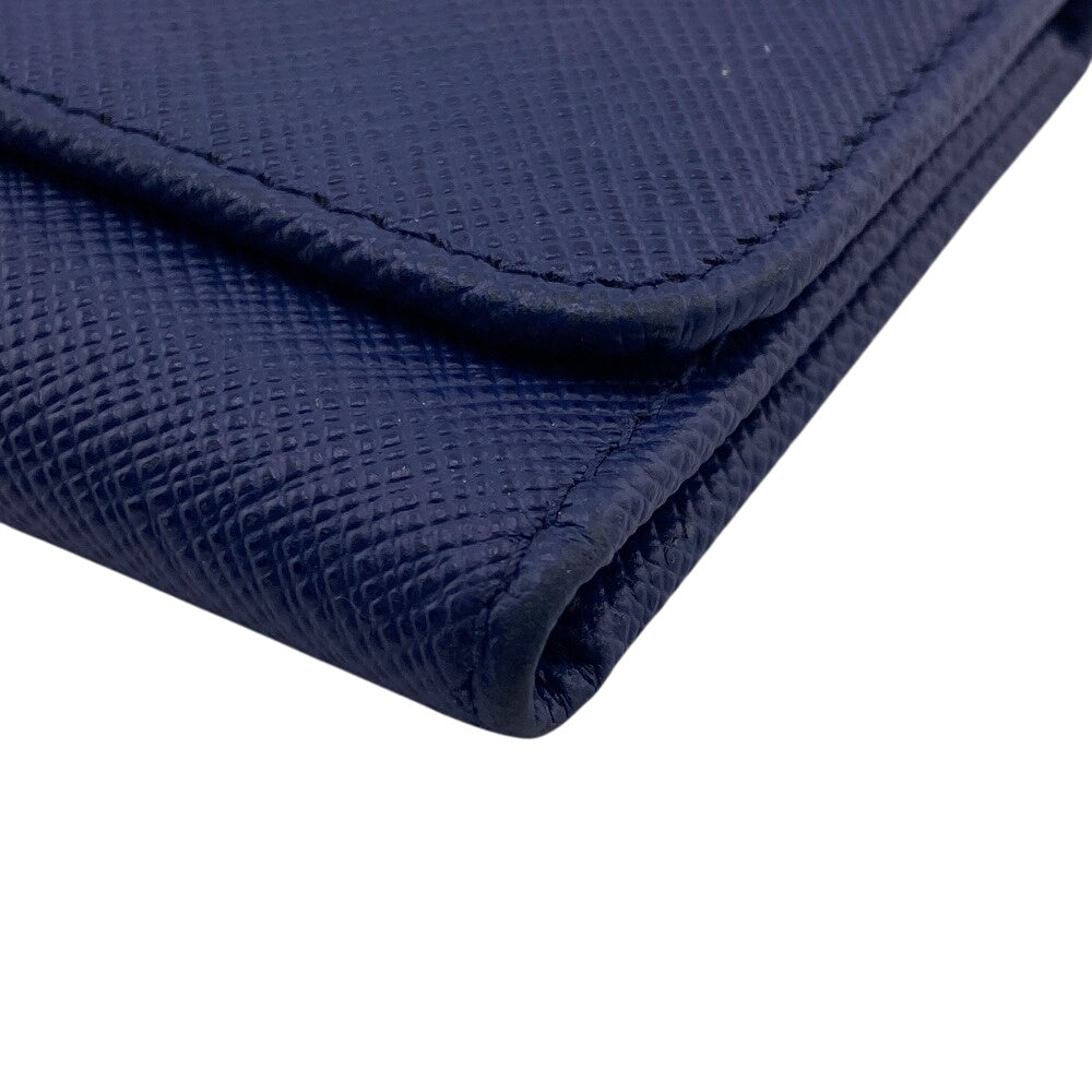 PRADA Key case Key holder 1PG222 leather blue Safiano 6-key case Key holder
