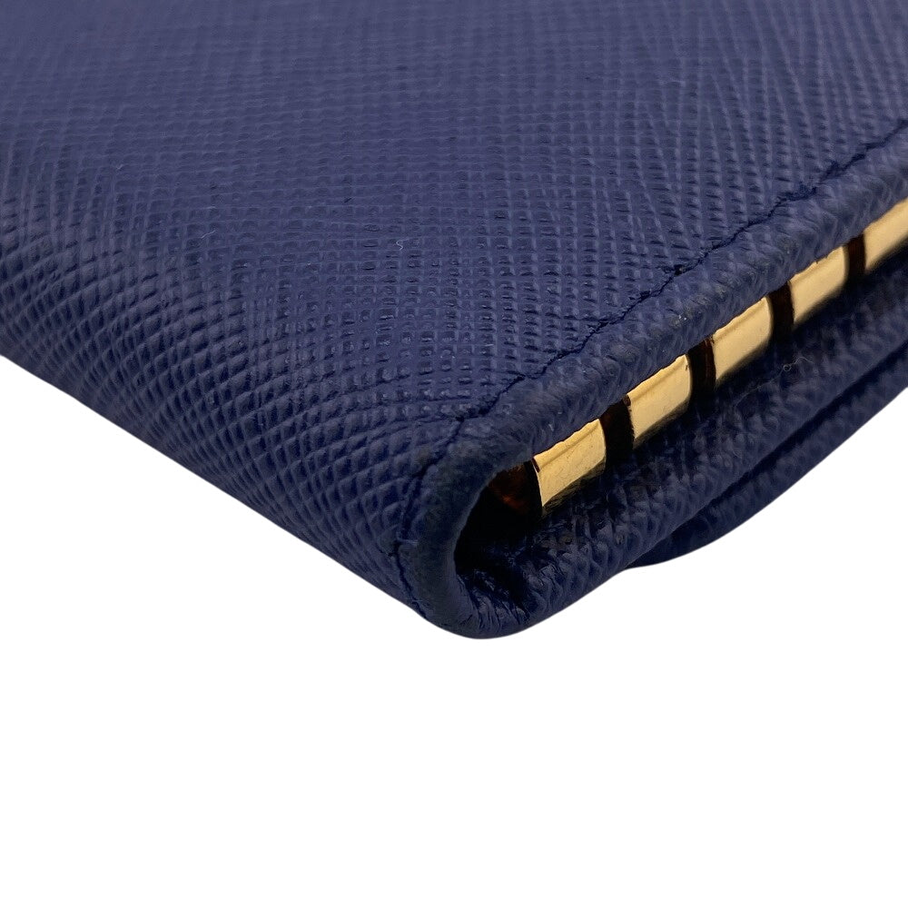 PRADA Key case Key holder 1PG222 leather blue Safiano 6-key case Key holder