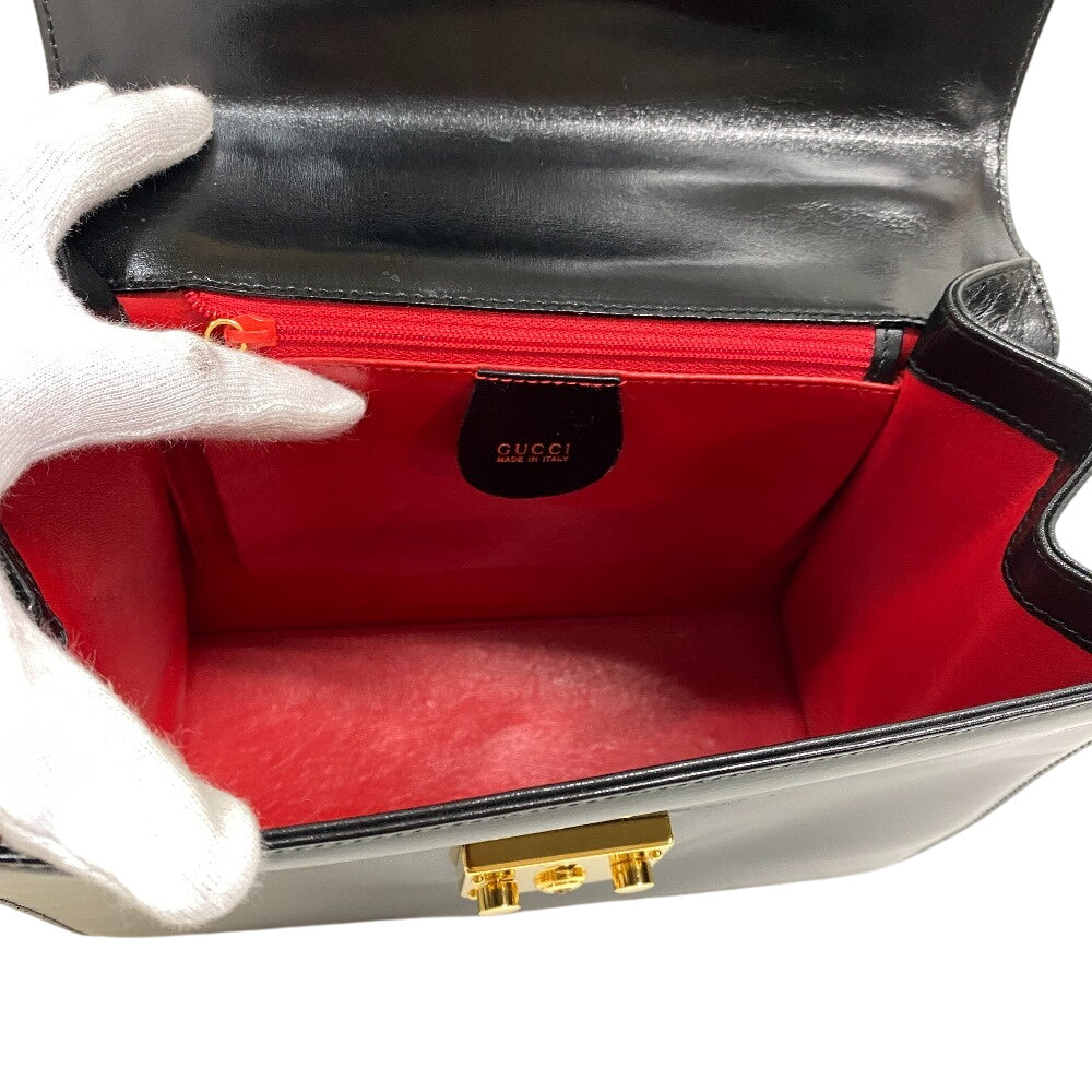 GUCCI Handbag leather black Ready lock