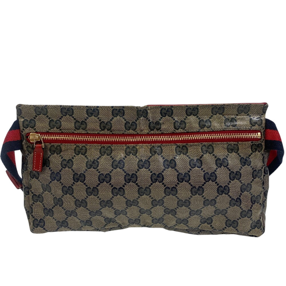 GUCCI Waist bag 28566 GG Supreme Canvas Red GG Supreme Shelley