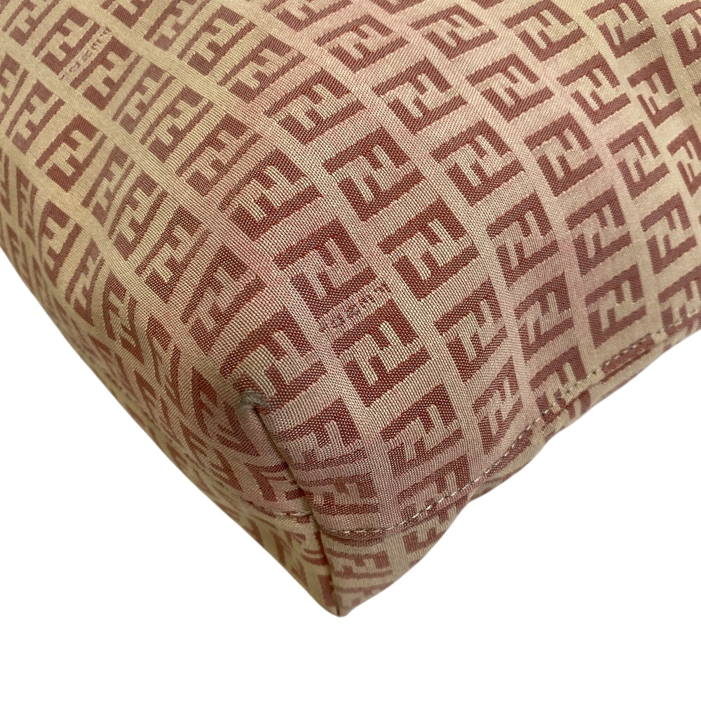 FENDI Tote Bag Canvas, Leather beige ZucchinoPattern