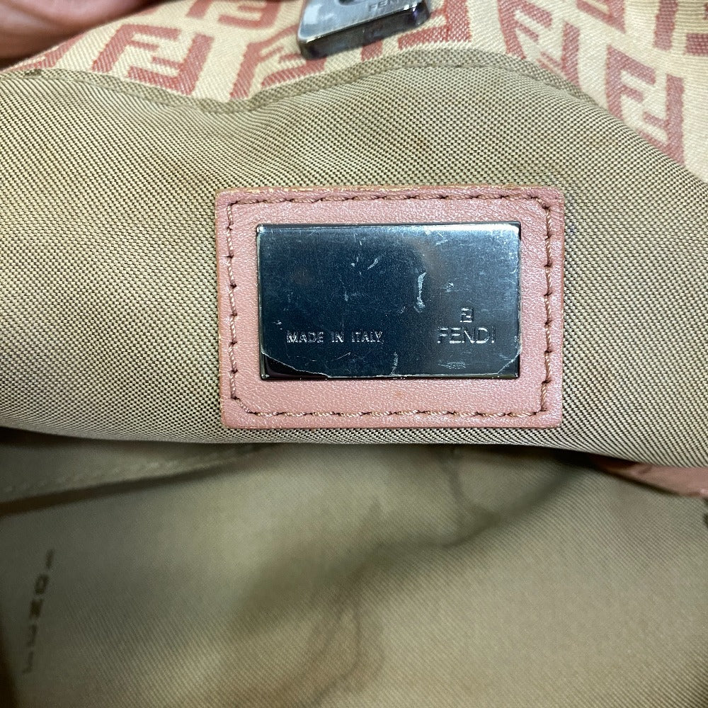FENDI Tote Bag Canvas, Leather beige ZucchinoPattern