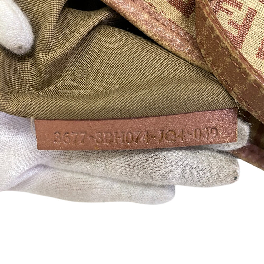 FENDI Tote Bag Canvas, Leather beige ZucchinoPattern
