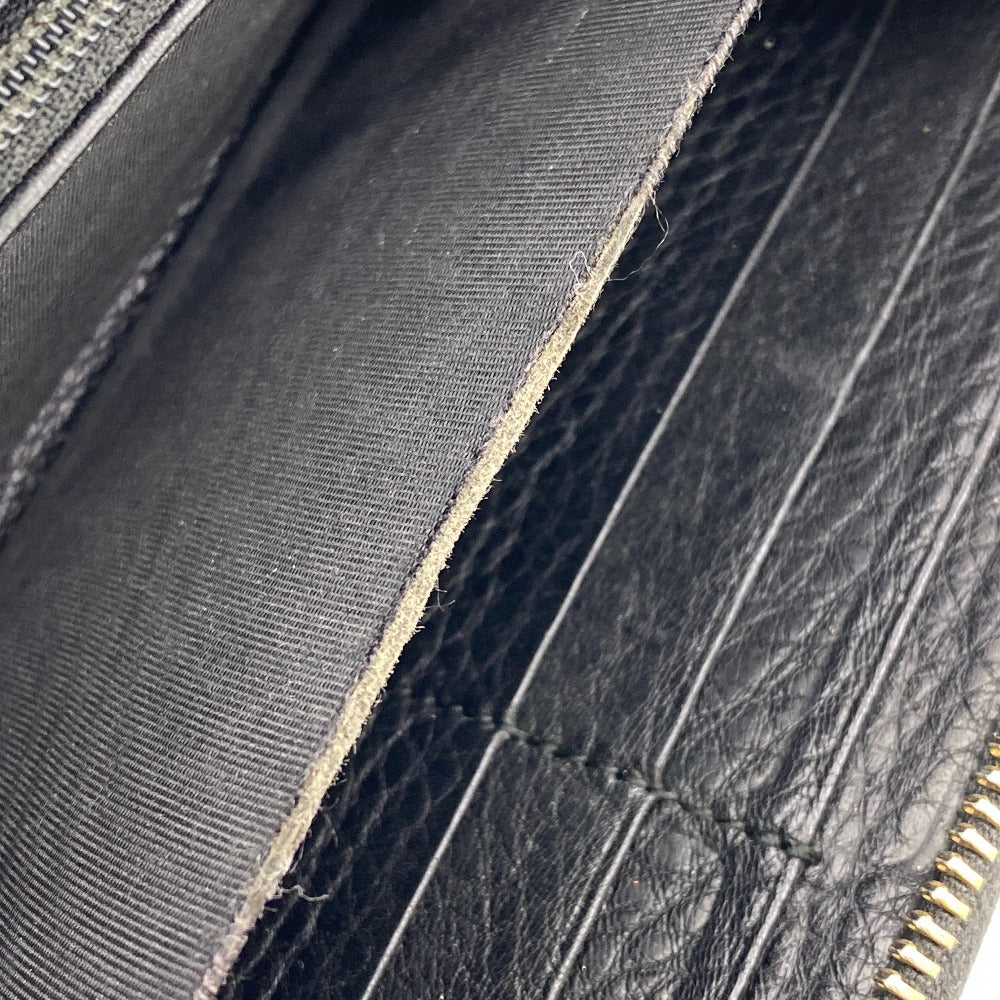 GUCCI Long Wallet Purse 308004 leather black Soho Interlocking G