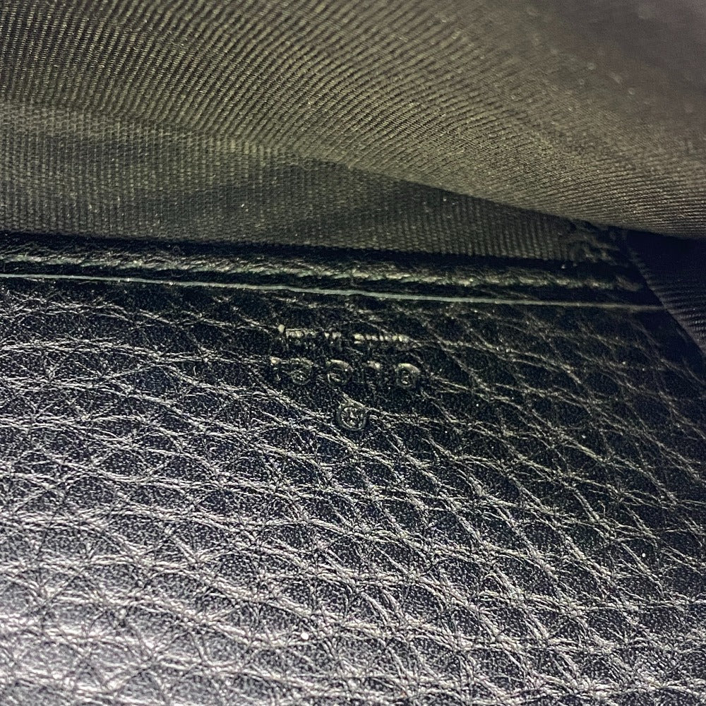 GUCCI Long Wallet Purse 308004 leather black Soho Interlocking G