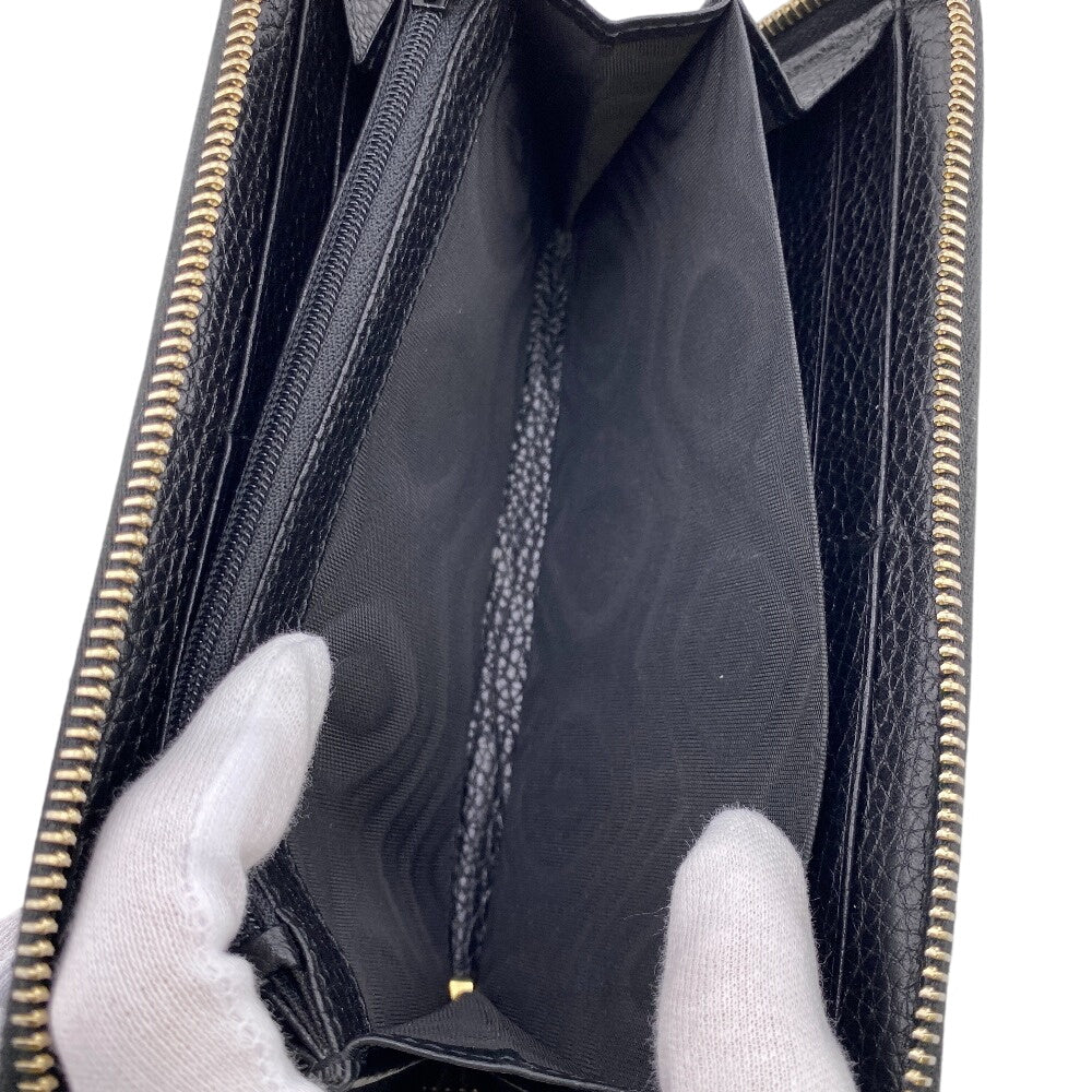 GUCCI Long Wallet Purse 598187 leather black Soho