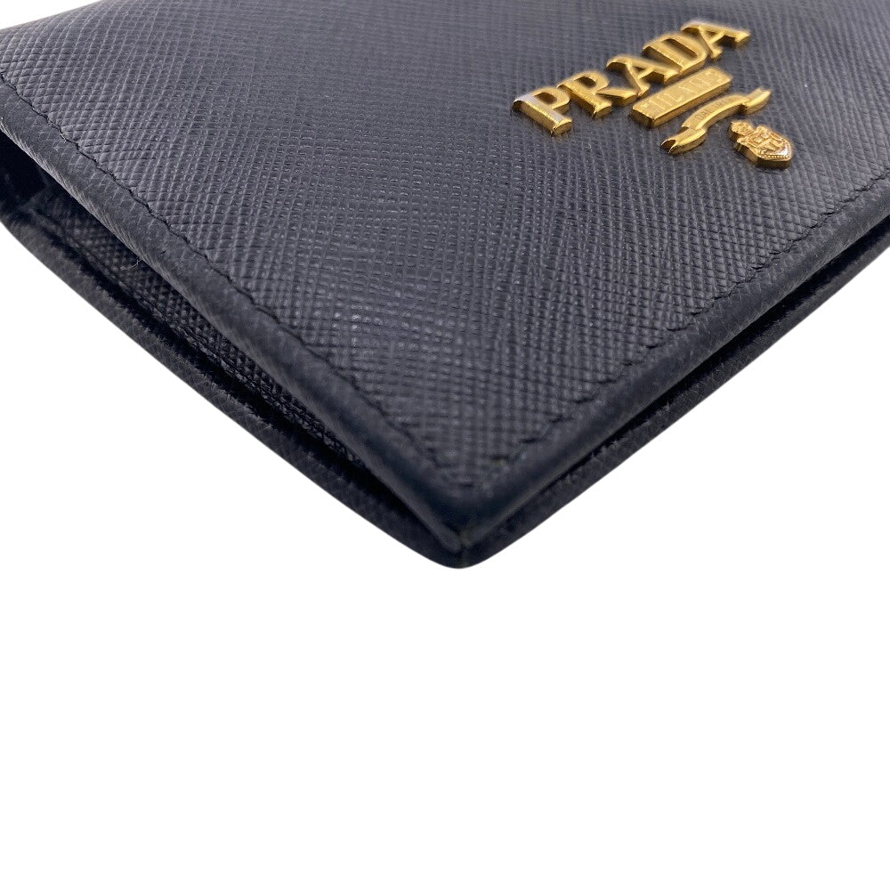 PRADA Bifold Wallet 1MV204 Leather, Saffiano NERO
