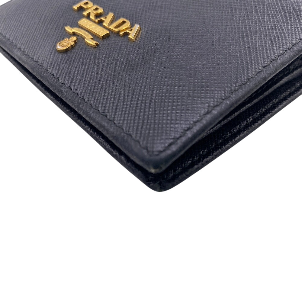 PRADA Bifold Wallet 1MV204 Leather, Saffiano NERO
