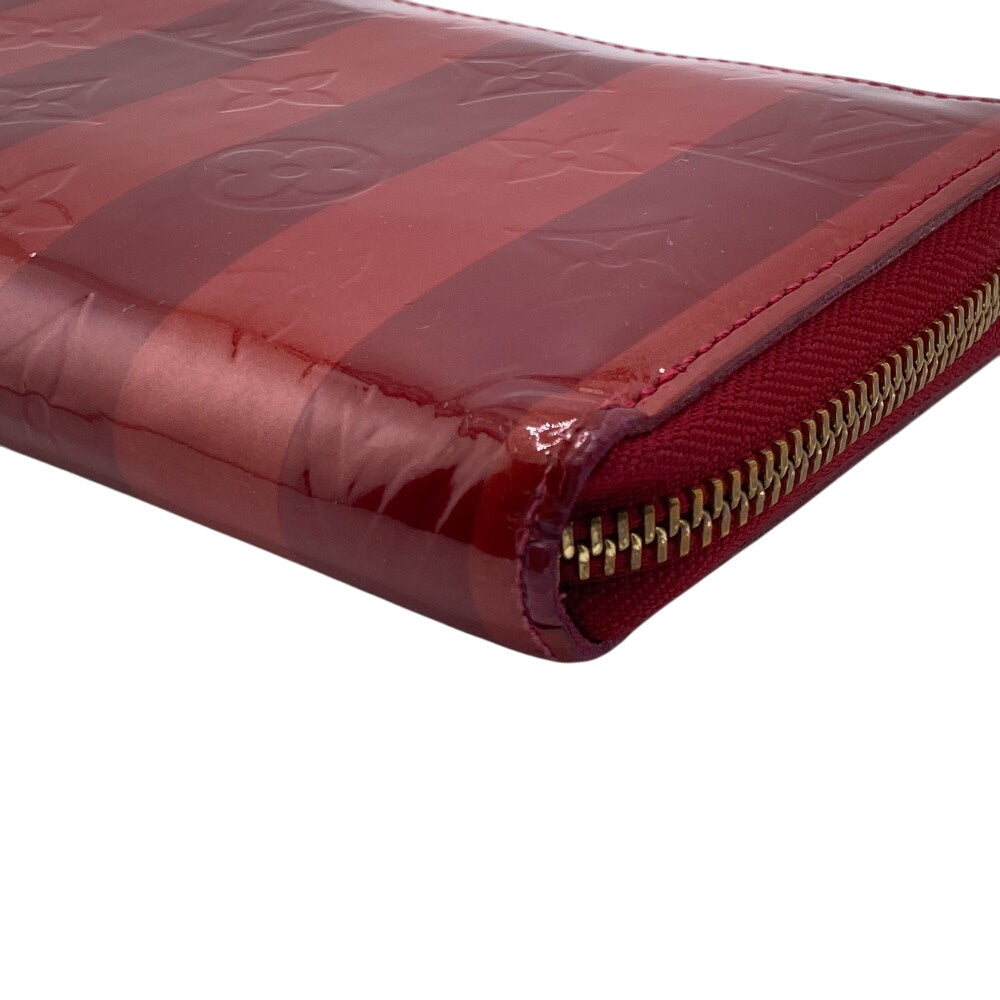 LOUIS VUITTON Long Wallet Purse M91718 PVC coated canvas Red Monogram Vernis Leyure
