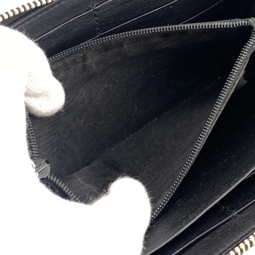 GUCCI Long Wallet Purse 112724・496334 leather black Guccisima