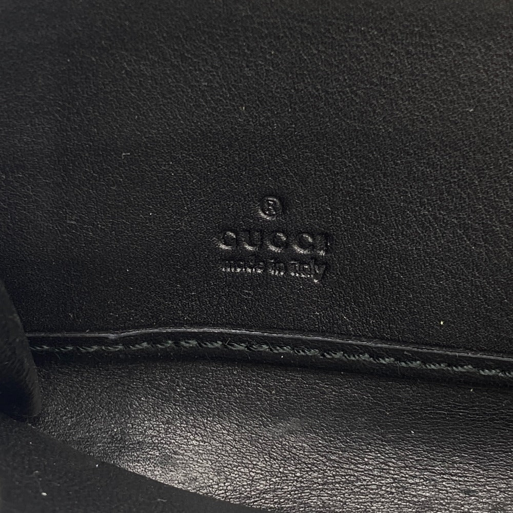GUCCI Long Wallet Purse 112724・496334 leather black Guccisima