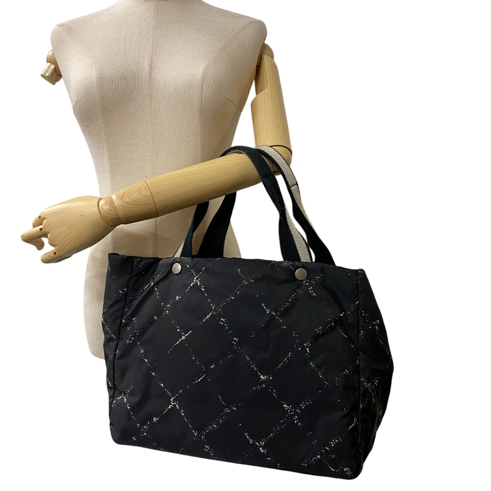 CHANEL Tote Bag Nylon black Former Travelline MM