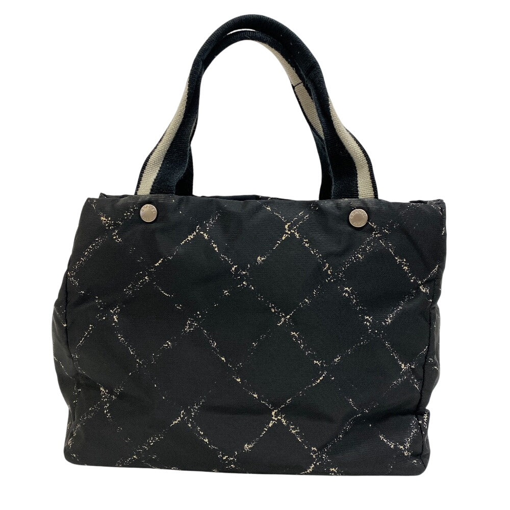 CHANEL Tote Bag Nylon black Former Travelline MM