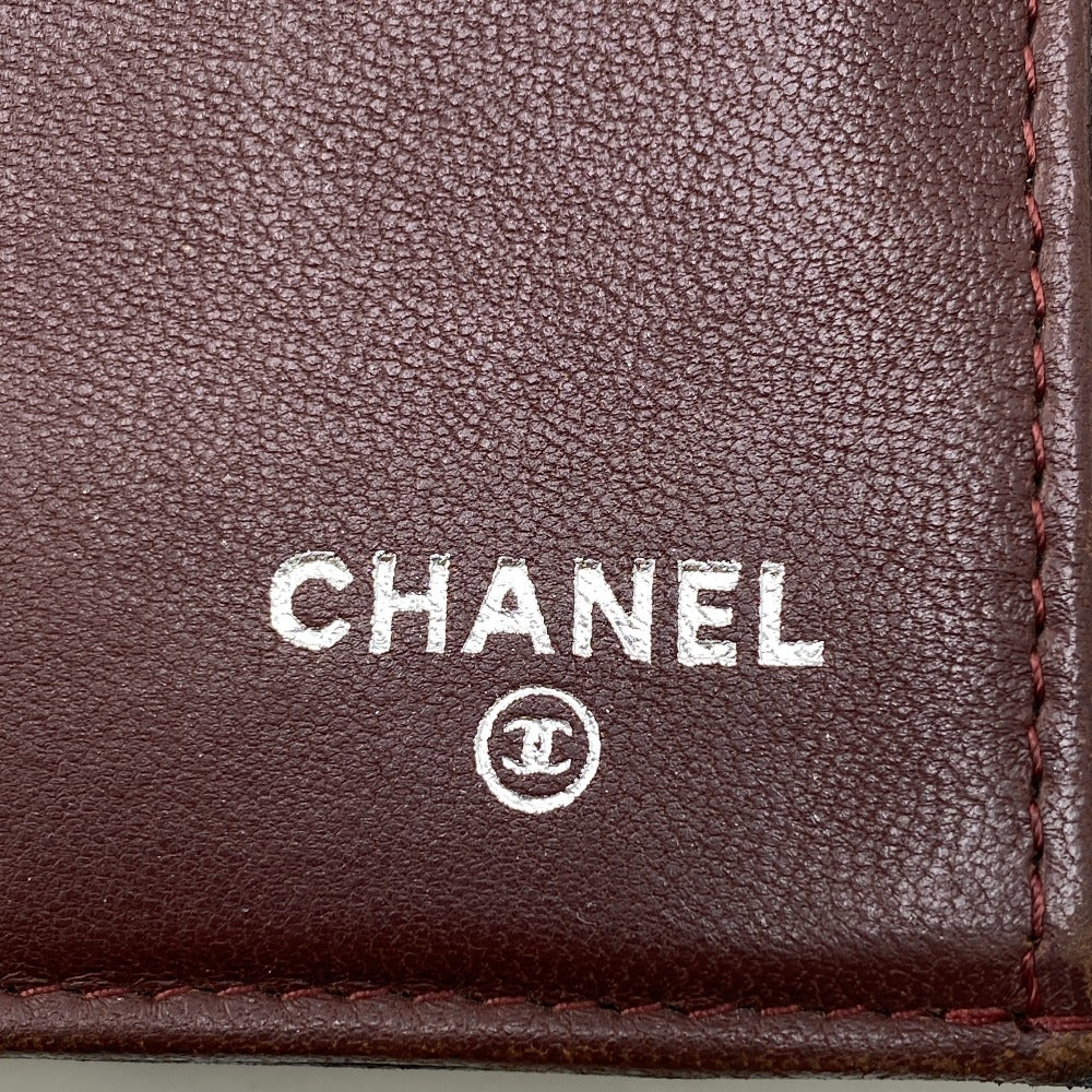 CHANEL Long Wallet Purse leather black COCO Mark Matrasse