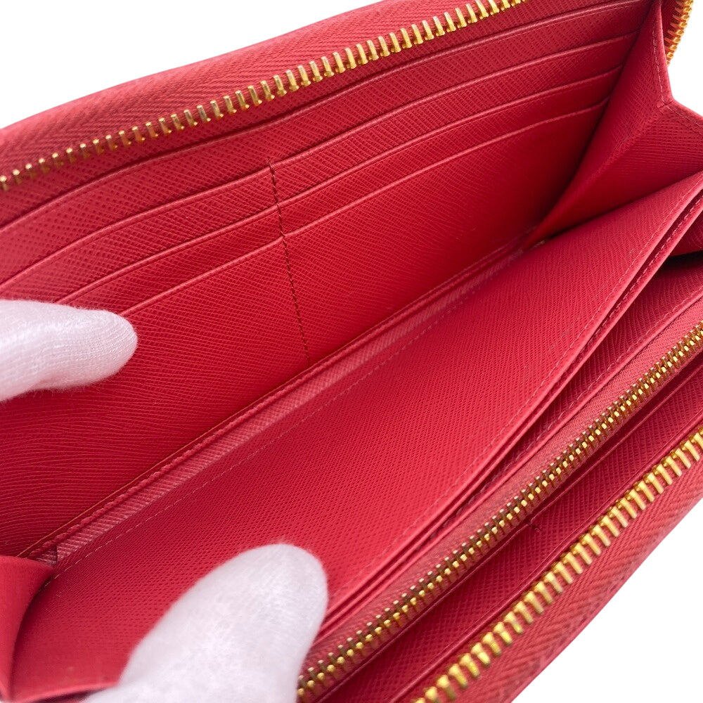 PRADA Long Wallet Purse leather pink Safiano