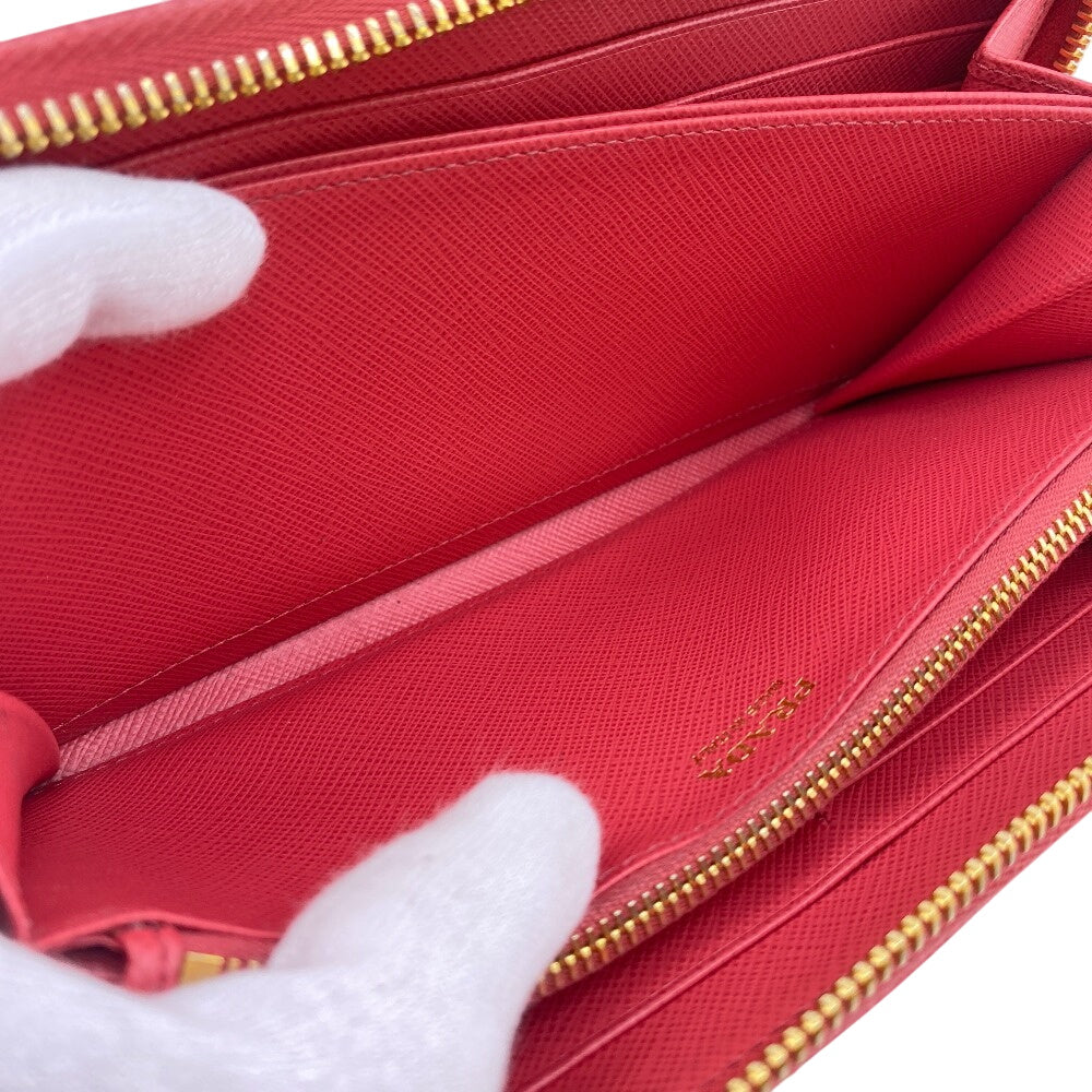 PRADA Long Wallet Purse leather pink Safiano