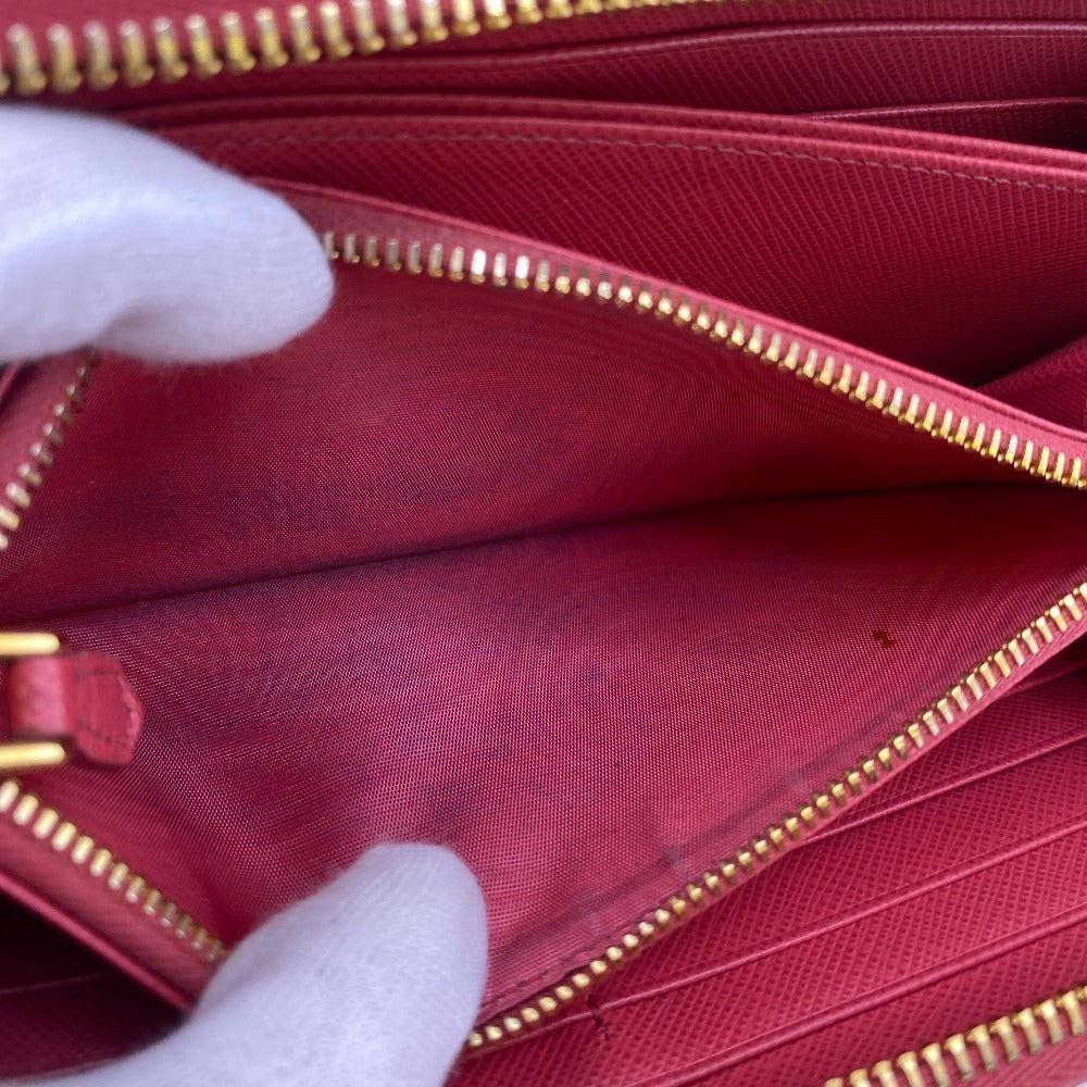PRADA Long Wallet Purse leather pink Safiano