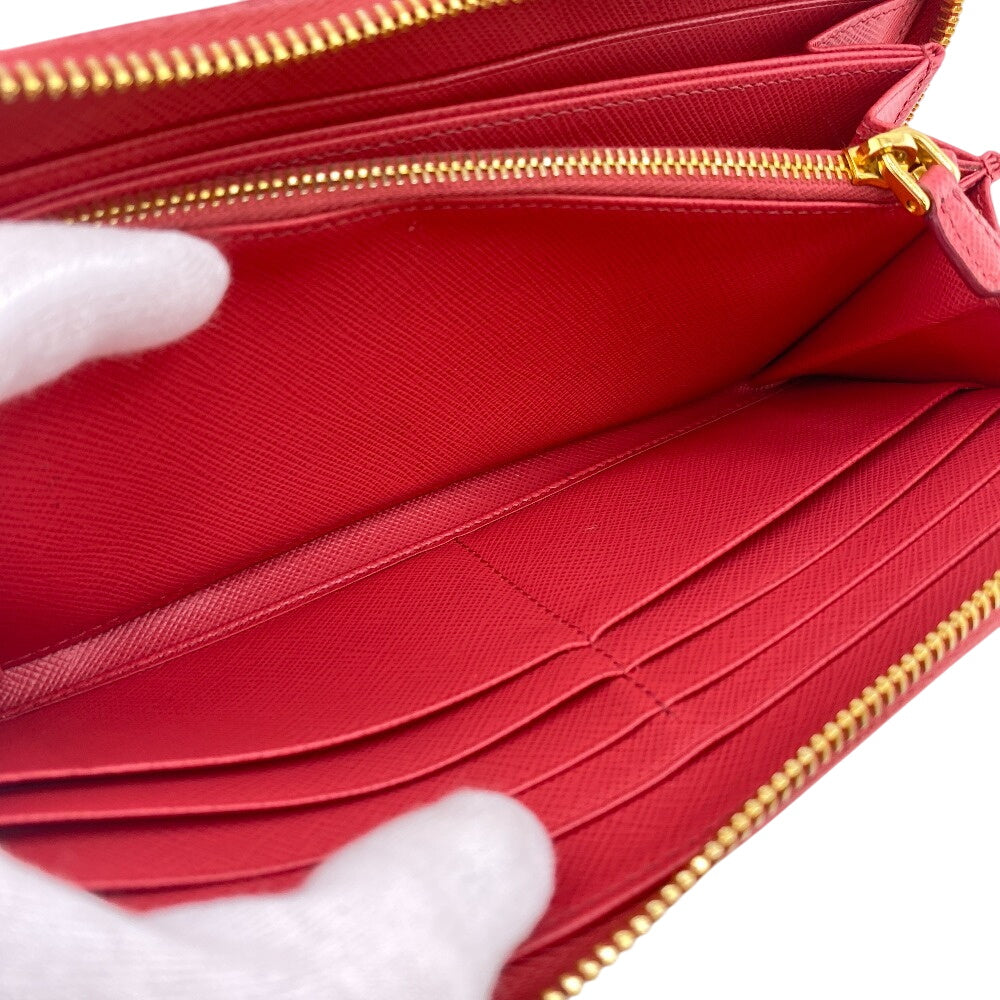 PRADA Long Wallet Purse leather pink Safiano