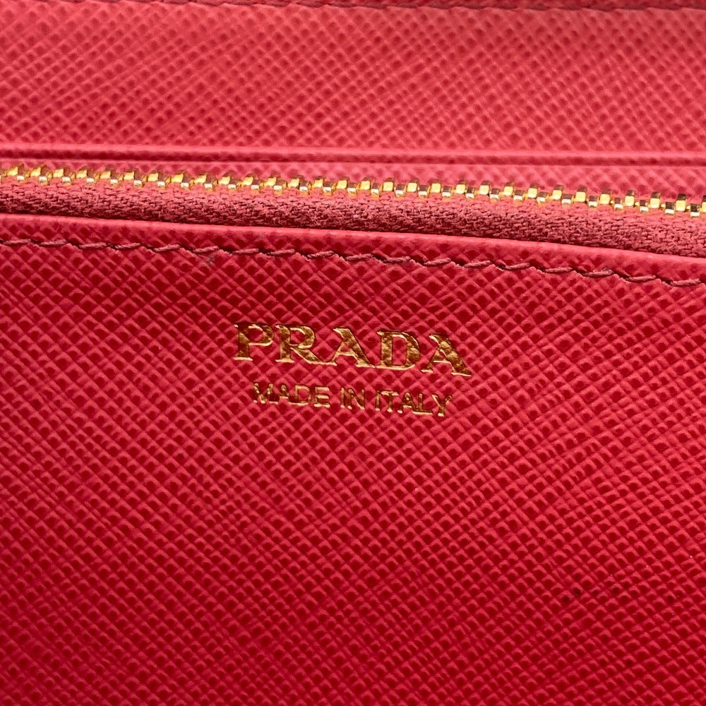 PRADA Long Wallet Purse leather pink Safiano