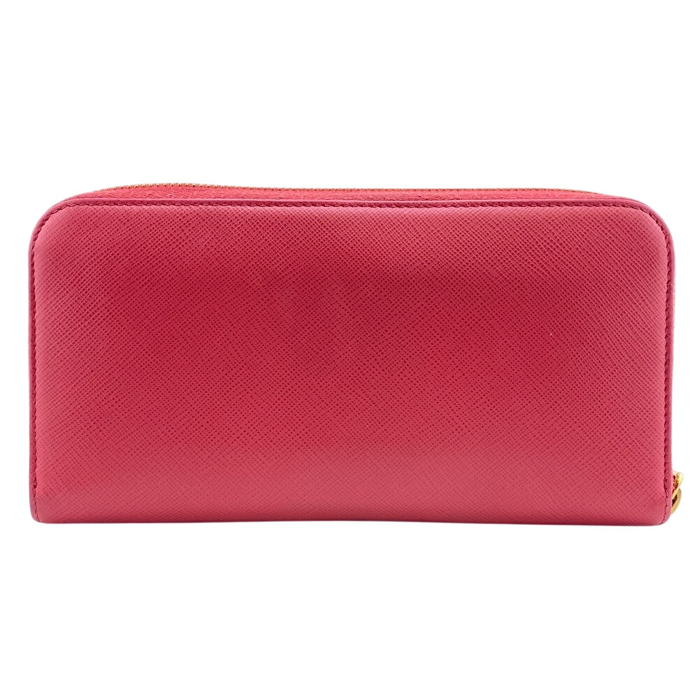 PRADA Long Wallet Purse leather pink Safiano