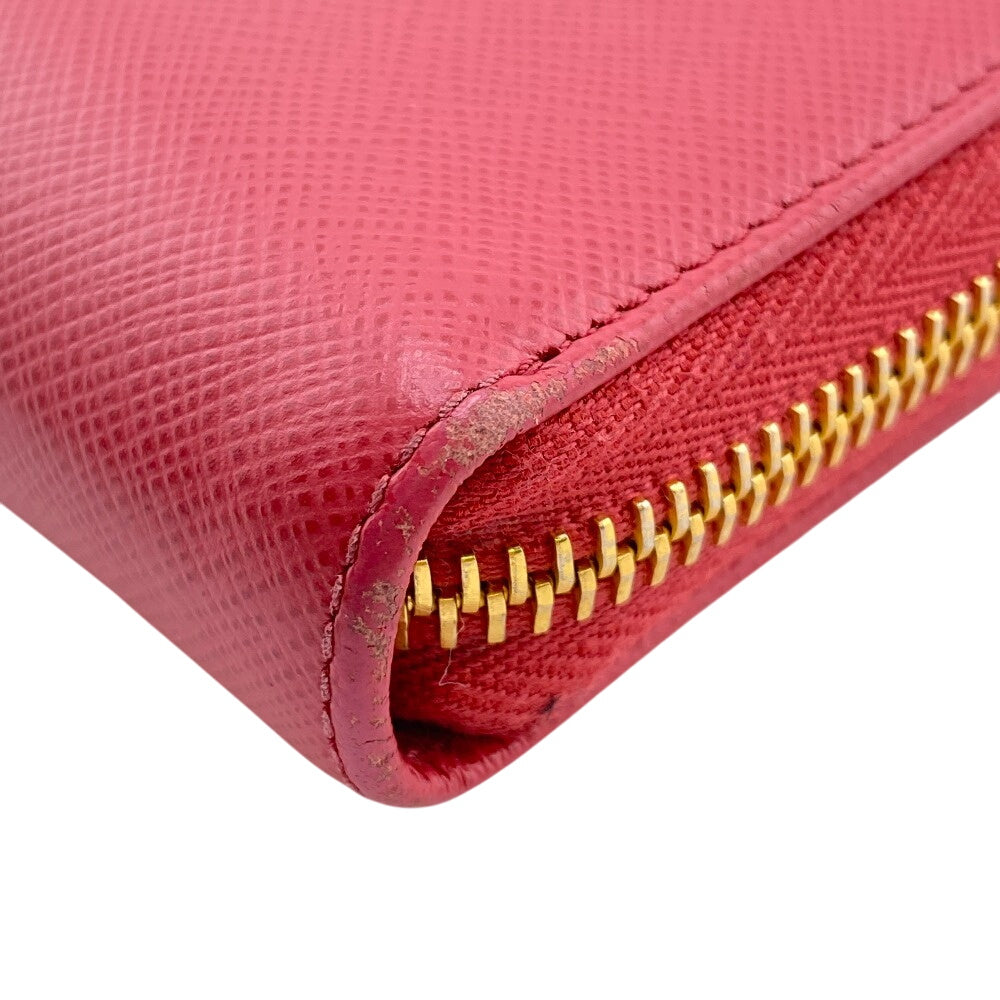 PRADA Long Wallet Purse leather pink Safiano